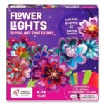 Chalk and Chuckles Flower Lights- DIY 3D Foil Art and Craft Kit for Girls 9-12, Make LED String with 10 Bulbs, Mess Free Christmas Activity & Creative Room Decor, Birthday Gift for Kids Age 8+ - Fast Shipping to USA & Canada - Image 2