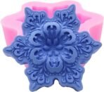 RKPM HOMES Candle Mold I 3D Christmas Snowflake Shape Silicone Scented Wax Mould I for DIY Handmade Chocolate Ornament Cake decor Aromatherapy Soap Resin Art Craft Making Home Party Decoration (A) - Fast Shipping to USA & Canada