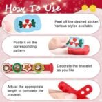 PATPAT DIY Christmas Gift for Kids Bracelet Fashion Rubber Wrist Band Making Kit Festive Friendship Wristlets Charm, Assorted Christmas-Themed Cartoon Charm Designs, Fun Festive Party Activity Gift - Fast Shipping to USA & Canada - Image 3