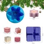 MoldBerry Silicone Candle Mould Combo | 3D Bubble & Snowflake Candle Molds for Candle Making | Christmas, Diwali & Gift Set | Reusable DIY Soy Wax Candle, Baking, Jelly, Soap Moulds ? Pack of 2 - Fast Shipping to USA & Canada - Image 3