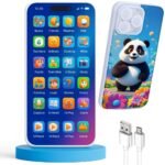 Mini Explorer Educational Flash Cards Phone Toy for Kids | Rechargeable Talking Smart Mobile with 24 Learning Modes | Math, Words, Animals & More | Boys Girls Age 2-12 | Birthday/Christmas Gift - Fast Shipping to USA & Canada