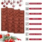 12 Cav Christmas Silicone Mould Santa Clause Christmas Tree Snowman Candy Cane Gift for Chocolate Candy Jellies, Candies, Ice Cubes, Wax Melts, Soaps, Candles (Pack of 1) - Fast Shipping to USA & Canada - Image 4