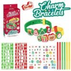 PATPAT DIY Christmas Gift for Kids Bracelet Fashion Rubber Wrist Band Making Kit Festive Friendship Wristlets Charm, Assorted Christmas-Themed Cartoon Charm Designs, Fun Festive Party Activity Gift - Fast Shipping to USA & Canada