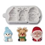 Christmas Candle Moulds Xmas Reindeer Snowman Santa Claus Shape Silicone Molds for Xmas Candle Making Wax Melts Car Freshie Soap Resin Casting Christmas Cake & Cookie Decorating & Crafts - Fast Shipping to USA & Canada