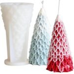 Christmas Tree Silicone Mould, Cake Cupcake Jelly Pudding Topper, Scented or Unscented Candle Mould, Soy Wax Candle, DIY Craft Projects (Pack of 1) SLH 135 - Fast Shipping to USA & Canada