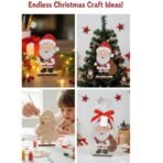 Wooden Santa Shape Cutout for Christmas DIY Craft Laser Engraved with Stand Ready to Paint Craft Kit for Kids & Adults Christmas Decoration & Art Activity - Fast Shipping to USA & Canada - Image 4