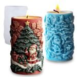 Christmas Tree Candle Mould,Christmas Candle Moulds, Christmas Candle Molds for Handmade Decorations, Festive Holiday Craft Supplies - Fast Shipping to USA & Canada