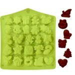 MoldBerry Christmas Chocolate Moulds Silicone Chocolate Mould 25-Cavity | Gift Box Christmas Molds Non-Stick Chocolate Silicone Moulds 3D Xmas Candy Mold Trays for Jelly Cookies Cake Fondant Mold Pk1 - Fast Shipping to USA & Canada