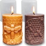 2pcs Candle Mould Silicone, Candle Making Material Kit for Adults,Candle Mould, Christmas Candle Moulds, White Cylinder Mould for Candle Making, DIY Home Decor, Protable Gifts - Fast Shipping to USA & Canada