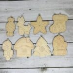 Curious Button Pack of 6 Wooden MDF Christmas Ornament Coloring Kit ? DIY Wooden Ornaments to Paint for Kids & Adults | 4 Inch Christmas Craft Kit | christmas decorations | christmas tree decoration items (Desgin-2) - Fast Shipping to USA & Canada