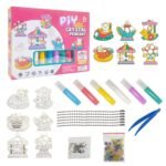 VGRASSP DIY Color Glue Painting Crystal Pendant with Accessories - Window Art and Craft Toy Kit for Boys, Girls Ages 3+, Decorative and Classroom Activities, Birthday Gift - Random Design - Fast Shipping to USA & Canada