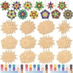 Cliths 36 Pcs Philippine Christmas Tree Ornaments DIY Kit with Wooden Filipino Cutouts Color Pens for Painting Your Own Xmas Decorations, 8.3?9CM - Fast Shipping to USA & Canada