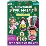SparkLPlay Art & Craft Kit | Sparkling Foil Mosaic | Foil Fun Activity | DIY Craft Kit | Mess Free | Gift for Girls and Boys Ages 4 to 9. (Dolls Around The World) - Fast Shipping to USA & Canada