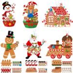 Civaner 24 Sets Christmas Craft Kit for Kids Gingerbread Ornaments Christmas Tree Decorations DIY Gingerbread House Crafts Kit Xmas Gift for Kids Classroom Activities Holiday Party Supplies - Fast Shipping to USA & Canada