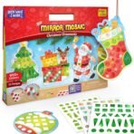Imagimake Mirror Mosaic : Christmas Ornaments | Mess Free DIY Mosaic Art & Craft Kit | 950+ Foil Sticker | Travel Toys | Christmas Gift for Kids Ages 3,4,5,6,7,8,Multicolor - Fast Shipping to USA & Canada