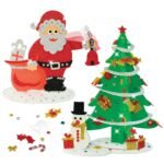 Imagimake Christmas Craft Kit - 3D Santaclaus, Sparkling Christmas Tree, Snowman | Peel & Stick, Glittery Fun | Toys for Kids | Mess-Free, Creative DIY | Christmas Gifts for Kids, Multicolor - Fast Shipping to USA & Canada