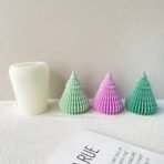 RKPM HOMES Christmas Tree Candle Mold I 3D Fondant Silicone Origami Pattern Tree Scented Wax Mould I Succulent Molds | Handmade Candles Making | for Mousse Dessert Soap Cake DIY Decorating - Fast Shipping to USA & Canada - Image 3