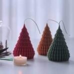 RKPM HOMES Christmas Tree Candle Mold I 3D Fondant Silicone Origami Pattern Tree Scented Wax Mould I Succulent Molds | Handmade Candles Making | for Mousse Dessert Soap Cake DIY Decorating - Fast Shipping to USA & Canada - Image 4