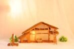 Natural Finish Wooden Large Size Christmas Crib Set Without Figurines | Size of 62x20x32 CM | Christmas Home Decor - Fast Shipping to USA & Canada - Image 4