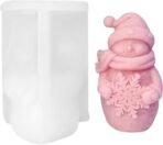 Candle Mould, Santa Claus Christmas Candle Making Mould, DIY Craft for Home Decoration, White Wax Mould for Candle Making Suitable for People with Strong Hands-on Abilities - Fast Shipping to USA & Canada - Image 2