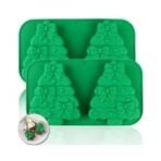 HUSAINIMART | 2 Slot Big Christmas Tree Silicone Mold 3D Xmas Tree Cake Moulds for Candle Making Christmas Cake Muffin Baking Tray Chocolate Jelly Dessert Candy Christmas Party Treats Gift Home Decoration - Fast Shipping to USA & Canada - Image 5