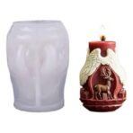 Christmas Reindeer Candle Mould Christmas Reindeer Elk Shape Silicone Molds for Xmas Candle Making Wax Melts Aromatherapy Xmas Candle Pillar Soap Resin Casting Molds Christmas Candle Molds - Fast Shipping to USA & Canada - Image 5