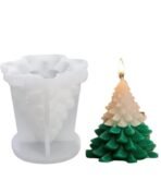 Christmas Candle Mold, Christmas Tree Candle Mould, Candle Making Kit, Tree Shaped Candle Making Mold for DIY Candles, Soap, Chocolate, 8.5 x 8.4 cm - Fast Shipping to USA & Canada - Image 2