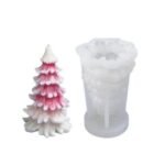 Radiance Store DIY Candle Making Kit - 3D Silicone Christmas Tree Mold, Wax Pillar Candle Mold, Aromatherapy Silicone Mold, Resin Casting DIY Mould - 1 Piece - Fast Shipping to USA & Canada