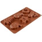 6 Slot Christmas Silicone Mould 3D Shape, Star, Snowman, Santa Claus, Reindeer and Wreath Candy Pine Tree Silicone Molds for Soap, Candle Jello Chocolate Cake Cupcakes, Pudding Mold - Fast Shipping to USA & Canada - Image 6