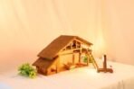 Natural Finish Wooden Large Size Christmas Crib Set Without Figurines | Size of 62x20x32 CM | Christmas Home Decor - Fast Shipping to USA & Canada - Image 3