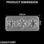 1 Pcs 3 Cavity Christmas Snowflake Resin Molds, 3 Different Shapes Christmas Ornaments Resin Molds, Xmas Silicone Molds for Epoxy Resin Casting Jewelry Keychain Christmas Tree Pendant Decor SLH 974 (PACK OF 1) - Fast Shipping to USA & Canada - Image 3