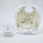 Nativity Angel Lamp with Tealight | 3D Printed Holy Family Night Light | Christmas Crib LED Decor for Home, Gifts & Festive Display (White, 110 mm) - Fast Shipping to USA & Canada - Image 4