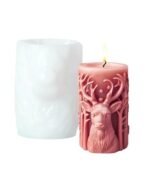 Candle Mould, Christmas Candle Moulds for DIY Handmade Candles, Baking Desserts, Soap Making,Reindeer Silicone Mold - Fast Shipping to USA & Canada - Image 2