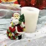 Santa Claus Candle Mould 3D Christmas Santa Claus Silicone Candle Mold DIY Christmas Plaster Resin Ice Soap Candle Mould Candle Making santa mould soap mould resin mould craft mould santa mold (santa mould) - Fast Shipping to USA & Canada - Image 3