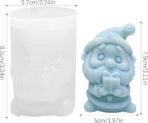 FirstTry Christmas Candle Mold I 3D Santa Claus Holding Gift Box Shape Silicone Scented Wax Mould I for DIY Handmade Ornament Cake decor Chocolate Aromatherapy Soap Resin Clay Art Craft Home decor - Fast Shipping to USA & Canada - Image 3