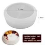 Large Silicone Bowl Mold, 7.2'' Round Container Resin Concrete Mold for Bowls, Silicone Molds for Epoxy Resin, Christmas Valentine Candle Molds Plant Pot Mold DIY Storage Art Crafts - Fast Shipping to USA & Canada - Image 3