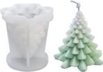 Christmas Tree Candle Mold I 3D Fondant Silicone Scented Wax Mould I Succulent Molds | Handmade Candles Making | for Mousse Dessert Soap Cake DIY Decorating - Fast Shipping to USA & Canada - Image 2