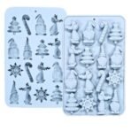 16 Slot Christmas Chocolate Mold Candy Baking 3D Reindeer Snowflake Cane Xmas Tree Santa Claus Shape Mold DIY Handmade Soap Candles Jelly Fondant Gummy Cake Cupcake Decoration Desserts Mold - Fast Shipping to USA & Canada - Image 2