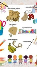 DIY Art & Craft Kit, Painting Kit, Fridge Magnets, Key Chain, Kids Crafting Activity for Girls & Boys - 24pcs, Ages 3-12 - Fast Shipping to USA & Canada - Image 2