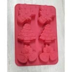 HUSAINIMART | 6 Slot Christmas Silicone Mould 3D Christmas Molds Cane Christmas Bells Xmas Tree Shape for Baking Chocolate Candy Cake Jello Cupcake Muffin Jello Mousse Candle Wax Melts Handmade Soap - Fast Shipping to USA & Canada - Image 5