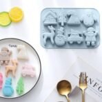8 Slot Christmas Chocolate Mould, Candy Baking, 3D Reindeer, Snowman,Tree, Mountain, Car,Reindeer, Santa Claus, House, Penguin, Shape Mold for DIY Handmade Soap Candles Jelly Fondant,Gummy - Fast Shipping to USA & Canada - Image 5