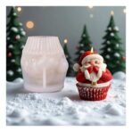 Christmas Santa Claus Cupcake Shape Silicone Candle Mould, Cake Cupcake Jelly Pudding Topper, Scented or Unscented Aromatherapy Candle Mould, Soy Wax Candle, DIY Craft Projects SLH 927165 (PACK OF 1) - Fast Shipping to USA & Canada - Image 7