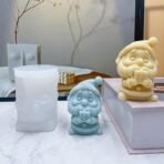 FirstTry Christmas Candle Mold I 3D Santa Claus Holding Gift Box Shape Silicone Scented Wax Mould I for DIY Handmade Ornament Cake decor Chocolate Aromatherapy Soap Resin Clay Art Craft Home decor - Fast Shipping to USA & Canada - Image 6