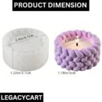 Knitting Knot Shape Tealight Holder Mold, Unique 3D Candle Holder Silicone Resin Mold, Cylinder Jewelry Holder Container Storage Mold for Epoxy Resin Concrete Art Craft Home Xmas Decor (PACK OF 1) - Fast Shipping to USA & Canada - Image 3