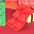 HUSAINIMART | 6 Slot Christmas Silicone Mould 3D Christmas Molds Cane Christmas Bells Xmas Tree Shape for Baking Chocolate Candy Cake Jello Cupcake Muffin Jello Mousse Candle Wax Melts Handmade Soap - Fast Shipping to USA & Canada - Image 4