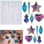 1 Pcs 6 Cavity Christmas Resin Molds, 6 Different Shapes Christmas Ornaments Resin Molds, Xmas Silicone Molds for Epoxy Resin Casting Jewelry Keychain Christmas Tree Pendant Decor SLH 973 (PACK OF 1) - Fast Shipping to USA & Canada - Image 2