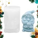 FirstTry Christmas Candle Mold I 3D Santa Claus Holding Gift Box Shape Silicone Scented Wax Mould I for DIY Handmade Ornament Cake decor Chocolate Aromatherapy Soap Resin Clay Art Craft Home decor - Fast Shipping to USA & Canada - Image 4