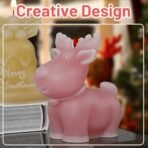 Candle Making Moulds, 1PCS Christmas Reindeer Silicone Mold Set with 50 Candle Wicks for Candles Making, DIY Candle Mould for Resin Art, Festive Holiday Decorations, Handmade Craft Supplies - Fast Shipping to USA & Canada - Image 5