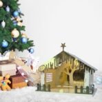 Holy Crib House with LED Light Inside Christmas Xmas Decor Foldable Plastic Crib - Fast Shipping to USA & Canada - Image 3