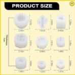 YellowCult 9 Pack 3D Silicone Candle Mold Flower Cactus Plant Wax Moulds for Scented Candles Soaps Making, Clay, Resin Crafts Casting, Cake Dessert Mousse Aroma Art Crafts Supplies Home Decoration - Fast Shipping to USA & Canada - Image 3